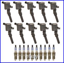 10 BOSCH Ignition Coils + MOTORCRAFT Spark Plugs OEM for Ford Excursion V10 6.8L
