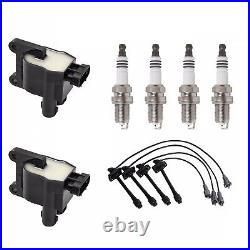 10PCS Ignition Coils&Wire&Spark Plugs Replacement Kit For Toyota Solara 99-01