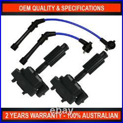 2x Swan Ignition Coils with NGK Lead Kit for Ford Transit VH VJ 2.3L