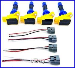 4 pcs 2006-2010 IGNITION COILS & WIRE HARNESS REPAIR KIT MAZDA SPEED 3 6 CX7 MX5