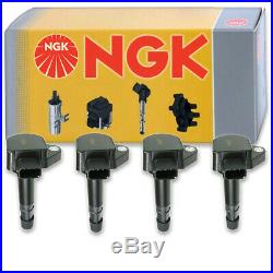 4 pcs NGK Ignition Coil for 2001-2005 Honda Civic 1.7L L4 Spark Plug Tune rx