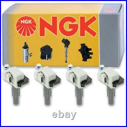 4 pcs NGK Ignition Coil for 2004-2010 Subaru Impreza 2.5L H4 Spark Plug rw