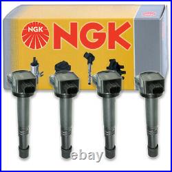 4 pcs NGK Ignition Coil for 2010-2014 Honda CR-V 2.4L L4 Spark Plug Tune ue