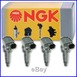 4 pcs NGK Ignition Coil for 2010-2014 Hyundai Genesis Coupe 2.0L L4 Spark ho