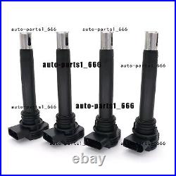 4X BOSCH Ignition Coil Spark Plug Genuine For VW Jetta Golf Passat Audi A4 A5 Q5