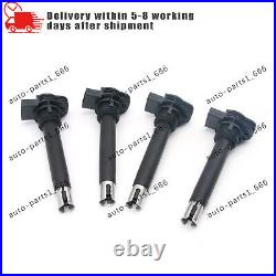 4X BOSCH Ignition Coil Spark Plug Genuine For VW Jetta Golf Passat Audi A4 A5 Q5