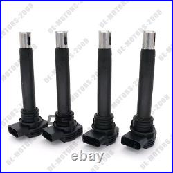 4X BOSCH Ignition Coil Spark Plug Genuine For VW Jetta Golf Passat Audi A4 A5 Q5