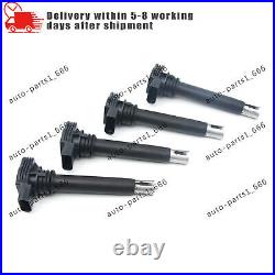 4X BOSCH Ignition Coil Spark Plug Genuine For VW Jetta Golf Passat Audi A4 A5 Q5