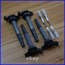4X OEM Denso 90919-02258 Ignition Coils Spark Plugs kit For Toyota Corolla Prius