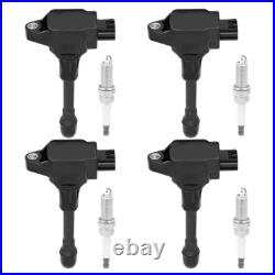 4x Ignition Coil Spark Plug Kit For Nissan Altima Cube X-Trail Infiniti Q70 QX60