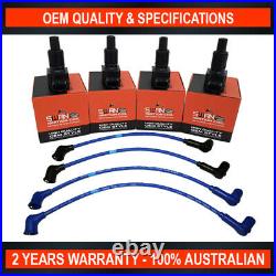4x Swan Ignition Coil Pack with NGK Lead Kit for Mazda RX8 1.3 Wankel 13MSP Rotary