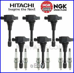 6 Hitachi Direct Ignition Coils & 6 NGK Spark Plugs KIT for Infiniti Nissan V6