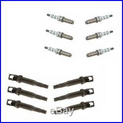 6 Ignition Coils & 6 Spark Plugs Kit Eldor/Bosch 12138657273 / ZGR6STE2 For BMW