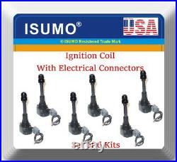 6 Kits Ignition Coil With Connectors Fits Infiniti Nissan V6 3.5L 4.0L 2001-2020
