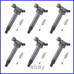 6 Pieces Ignition Coil and Spark Plug Kit 9008019016 for Toyota Avalon 2000-2004