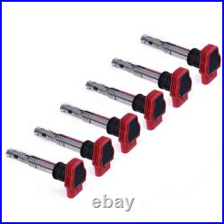 6 Red Ignition Coils Kit Fit For VW Touareg AUDI A5 A8 Q5 #06E905115E# 6 Red Ignition Coils Kit Fit For VW Touareg AUDI A5 A8 Q5 #06E905115E#