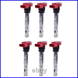 6 Red Ignition Coils Kit Fit For VW Touareg AUDI A5 A8 Q5 #06E905115E# 6 Red Ignition Coils Kit Fit For VW Touareg AUDI A5 A8 Q5 #06E905115E#