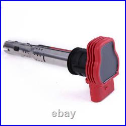 6 Red Ignition Coils Kit Fit For VW Touareg AUDI A5 A8 Q5 #06E905115E#