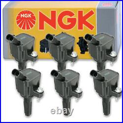 6 pcs NGK Ignition Coil for 2006-2009 Chevrolet Trailblazer 4.2L L6 Spark lr