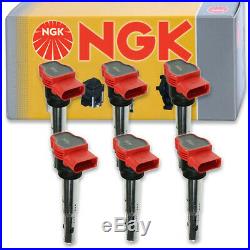 6 pcs NGK Ignition Coil for 2008-2010 Audi A5 Quattro 3.2L V6 Spark Plug dv