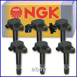 6 pcs NGK Ignition Coil for 2010-2013 Acura MDX 3.7L V6 Spark Plug Tune Up pg