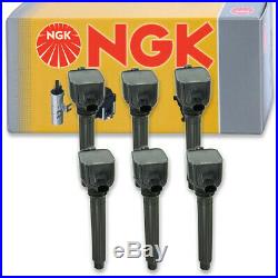 6 pcs NGK Ignition Coil for 2012-2016 Jeep Wrangler 3.6L V6 Spark Plug on