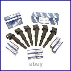 6x New Bosch BMW Direct Ignition Coils and Spark Plugs Kit E82 E90 E92 128i 328i