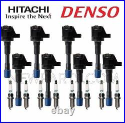 8 Hitachi Ignition Coils & 8 Denso Spark Plugs Kit for Honda Civic Hybrid 1.3L