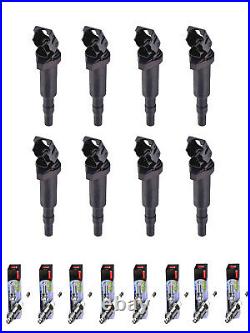 8 Ignition Coil Pack +8 Denso Spark Plug Kit for BMW 2004-2006 x5 4.4i UF592