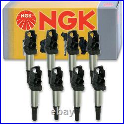 8 pcs NGK Ignition Coil for 2004-2005 BMW 545i 4.4L V8 Spark Plug Tune Up hu
