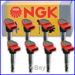 8 pcs NGK Ignition Coil for 2007-2012 Audi A8 Quattro 4.2L V8 Spark Plug ut