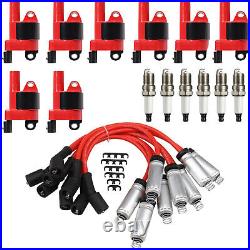 8PCS Ignition Coil+Spark Plug+Wire Kit For Chevy Suburban 1500 2007-2012