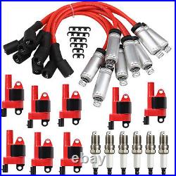 8PCS Ignition Coil+Spark Plug+Wire Kit For Chevy Suburban 1500 2007-2012