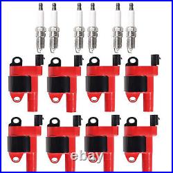 8PCS Ignition Coil+Spark Plug+Wire Kit For Chevy Suburban 1500 2007-2012