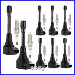 8X Ignition Coil & Spark Plug Kit UF650 For Infiniti QX80 5.6L V8 2014-2019