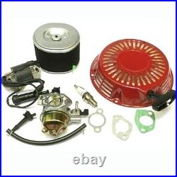 Air Filter Carburetor Recoil Ignition Coil Service Kit Fit For Honda GX340 GX390