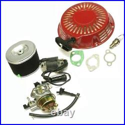 Air Filter Carburetor Recoil Ignition Coil Service Kit Fit For Honda GX340 GX390