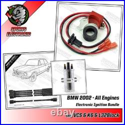 BMW 2002 Electronic Ignition Kit Viper Dry Coil Black 8mm Silicone HT Leads