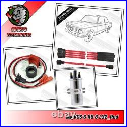 BMW 2002 Electronic Ignition Kit Viper Dry Coil Red 8mm Silicone HT Leads