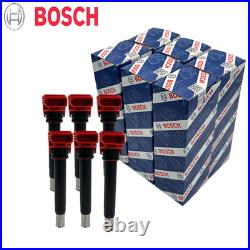 Bosch 6 Ignition Coil NGK 6 Ruthenium HX Spark Plug Kit For A4 Q5 S5 Cayenne V6