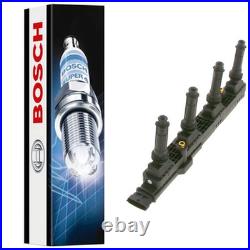 Bosch Ignition Service Kit (Spark Plugs + Ignition Coil) fits Vauxhall VX220