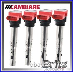 CAMBIARE Ignition Coil Packs For Audi R8 S5 Coil On Plug Performance Upgrade x4
