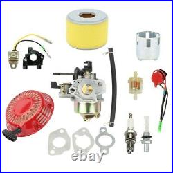 Carburetor Kit GX240 GX270 Recoil Starter Ignition Coil Air Filter Spark plug