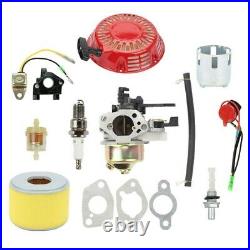 Carburetor Kit GX240 GX270 Recoil Starter Ignition Coil Air Filter Spark plug