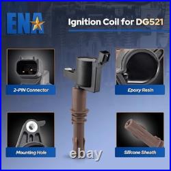 ENA Set of 8 Brown Boot Ignition Coil Pack Compatible with Ford Lincoln Mustang