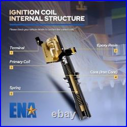 ENA Set of 8 Brown Boot Ignition Coil Pack Compatible with Ford Lincoln Mustang ENA Set of 8 Brown Boot Ignition Coil Pack Compatible with Ford Lincoln Mustang