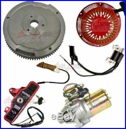 Electric Starter Motor Kit Gx160 Recoil Ignition Coil Flywheel Honda Switch New