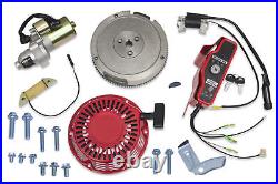 Electric Starter Motor Kit Honda GX340 GX390 Flywheel Coil Ignition Box Recoil