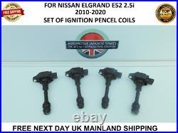 FOR NISSAN ELGRAND E52 2.5i 2010-2020 SET OF IGNITION PENSIL COILS NEXT DAY