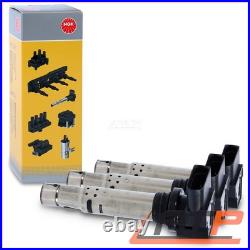 FOR SEAT SKODA VW 3x NGK IGNITION COIL KIT PENCIL-TYPE 4 POLES 31977088